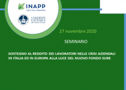 Sostegno al reddito dei lavoratori nelle crisi aziendali in Italia ed in Europa alla luce del nuovo Fondo Sure